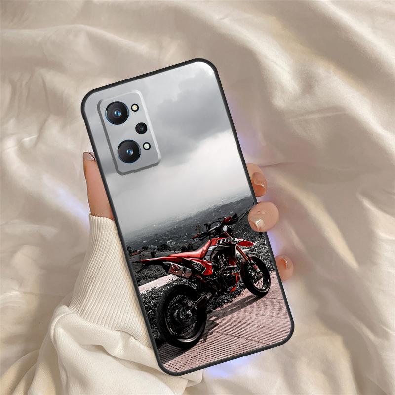 

Retro Moto Cross Motorcycle Case For Realme C71 C55 C67 C51 C75 C63 C61 C65 C53 C35 11 12 13 14 Pro Plus GT6 GT7 15 Pro Realme C63 4G