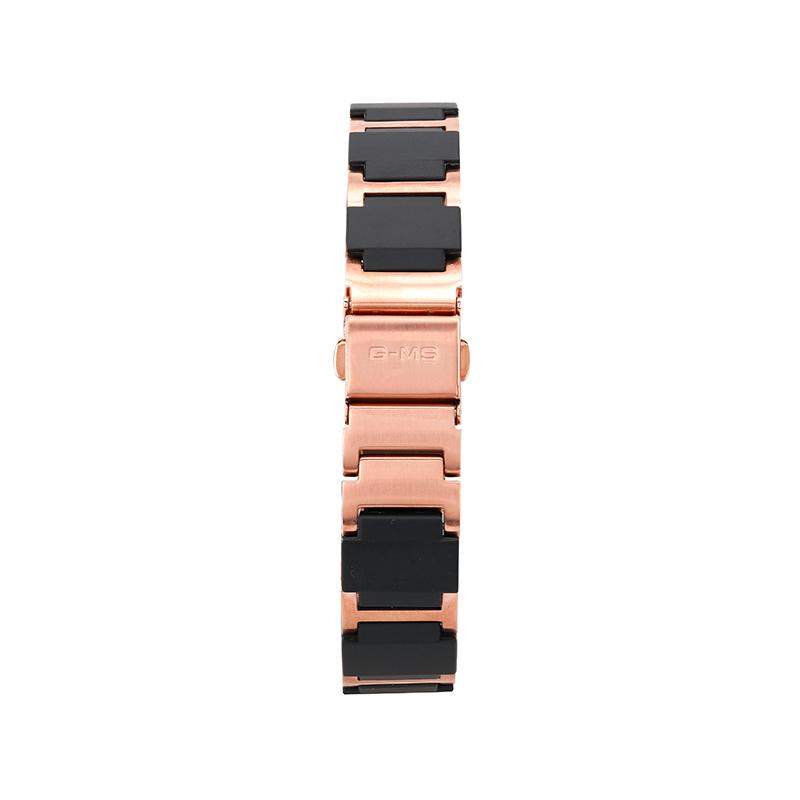 Casio BABY-G Thin and Simple Octagonal Design Black Gold Strap Shockproof 100 Meters Waterproof Quartz Movement Japanese and MSG-S500CG-1APR-person
