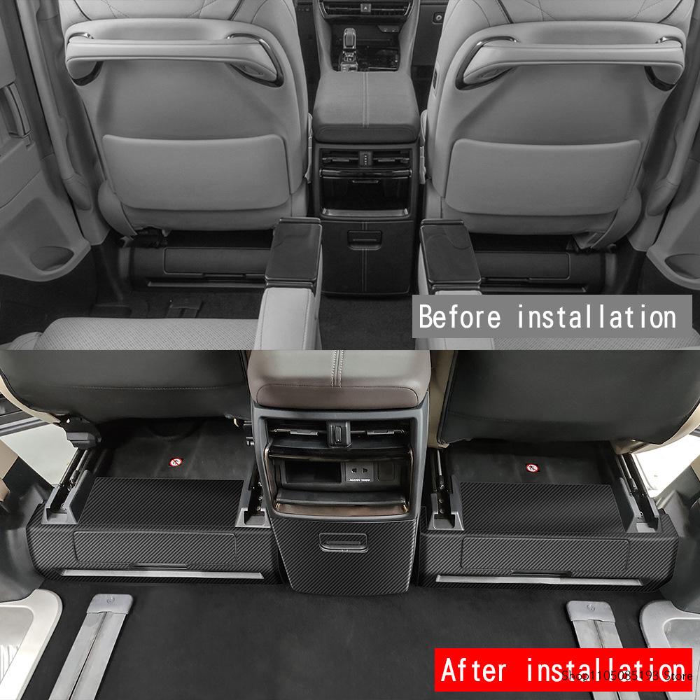 For the 2023 Toyota ALPHARD/VELLFIRE 40-series Rear Anti-kick Leather Material Footrest