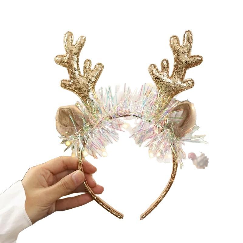 Christmas hair clip headwear, reindeer hair clip, cute women's holiday decoration hair clips for women