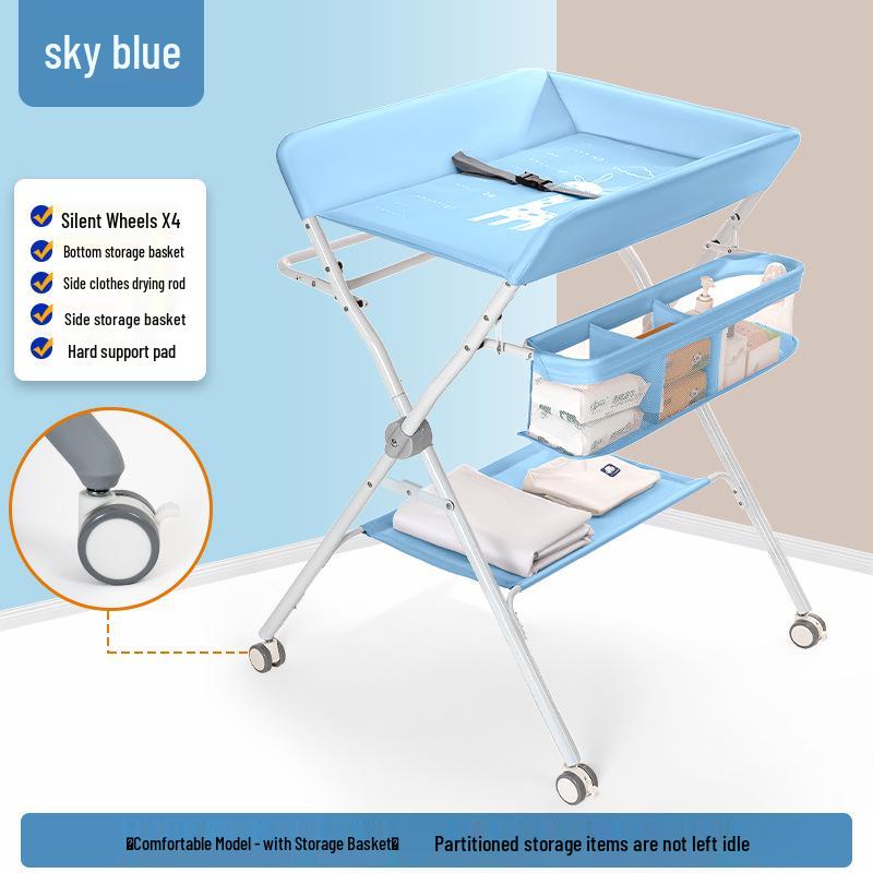 Portable Baby Changing Table: Multifunctional, Foldable & Washable for Diaper Changes and Massages