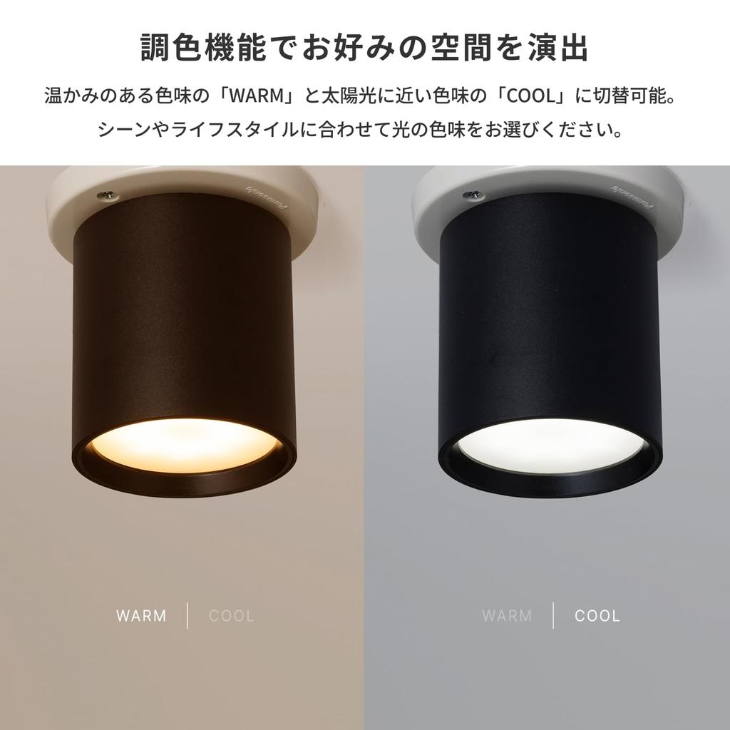 Artwork Studio Grid Ceiling Downlight, 40,000-Hour Lifetime, Color Temperature Adjustable (WarmWhite), White, AW-0552E-WH [LED Bulb Built-in]