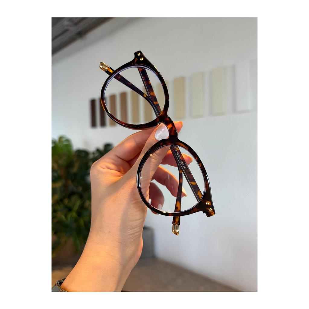 Leopard Patterned Olips Screen And Reading Glasses Computer Protected Relaxing Glasses Optical Glass Compatible