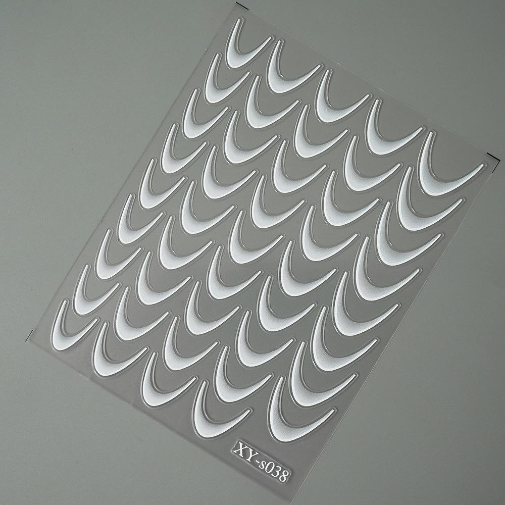 Gradient French Line Nail Art Stickers 1pcs Black White Self-Adhesive Slider Design Tips Manicure Guides For DIY Nail Decoration