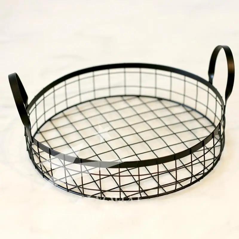 Iron Wire Bread Basket Fruit Basket Holder Nut Snack Bowl Party Kitchen Storage Supplies