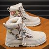Vinterkängor för män Lägg till sammet Mjuka och bekväma Sport- och fritidsskor Plattformsportskor Mellanhöga Slitstarka Varma Nya