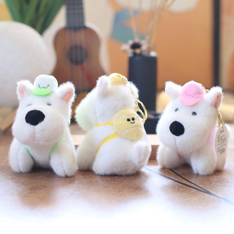 Dog Highland West Keychain Plush Toy Portable Bag Pendant Gift Children For