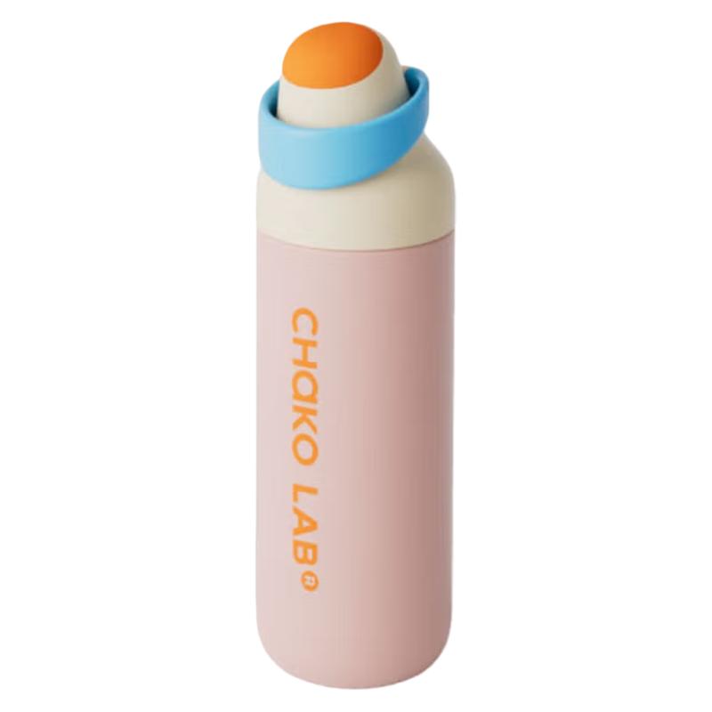 Double-layer Insulated Stainless Steel Straw Cup with Large Capacity, Sports Water Bottle, Portable Office High-value Cup, Pink 700ml