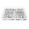 130pcs Stainless Steel Single Ear Hose Clamp Set For Automotive, Plumbing And Industrial Pipes Fastening Applications