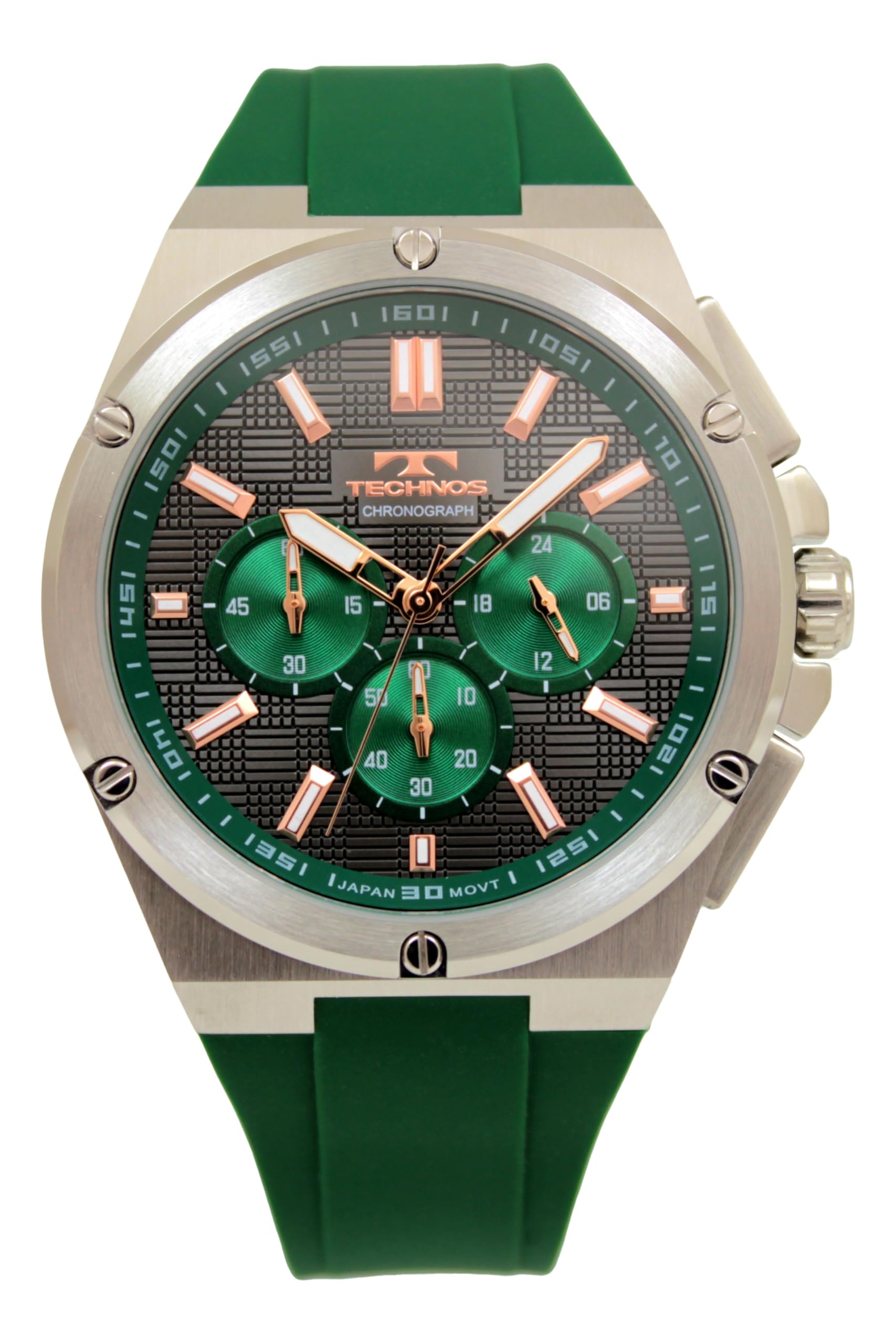 

Technos T6C27PM Green Chronograph Watch Men s зелёный