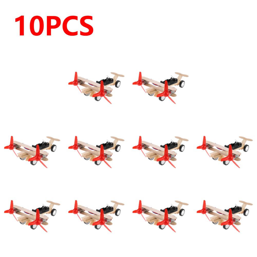 1/5/10PCS Twin Blades Aircraft Educational Toys Eco-Friendly DIY Scientific Experiment Kids Electric Plane STEM Craft Kits