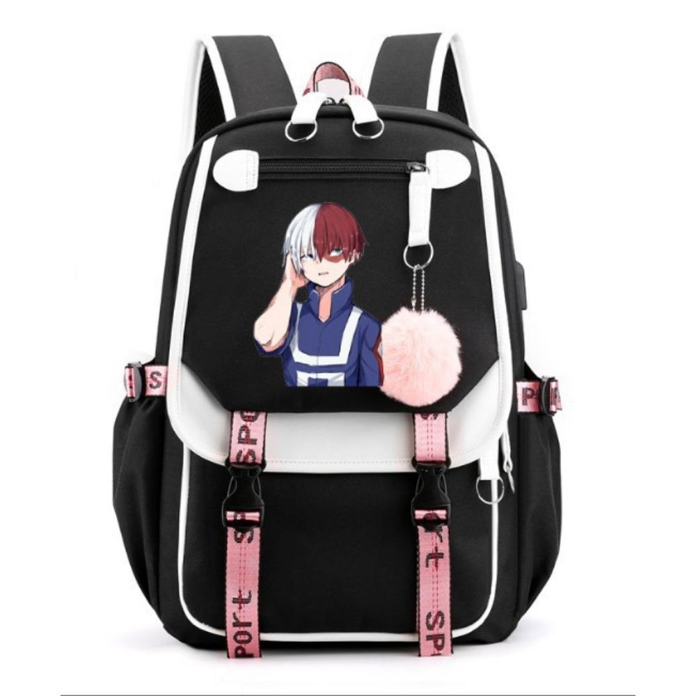 Riman My Hero Academy, Surrounding Backpacks, Large-capacity Student Schoolbags, USB Computer Bags, Travel Bags