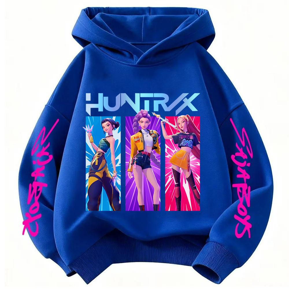 KPop Demon Hunters Huntrix Hoodie Kids Clothes Princess Girls Clothes Fashion Kids Clothes Spring and Autumn Sweatshirt Tops for