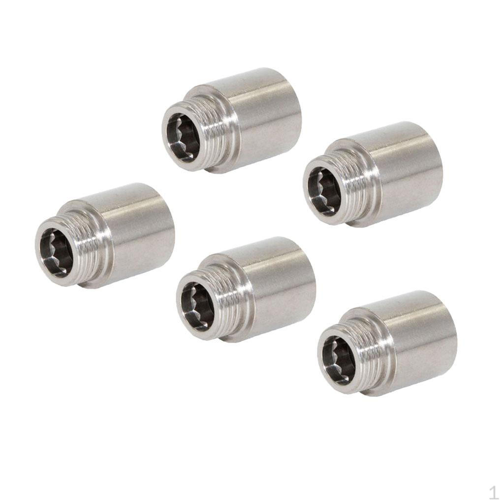 5 Pieces Double Ended Stainless Steel Expansion Connector Adapter