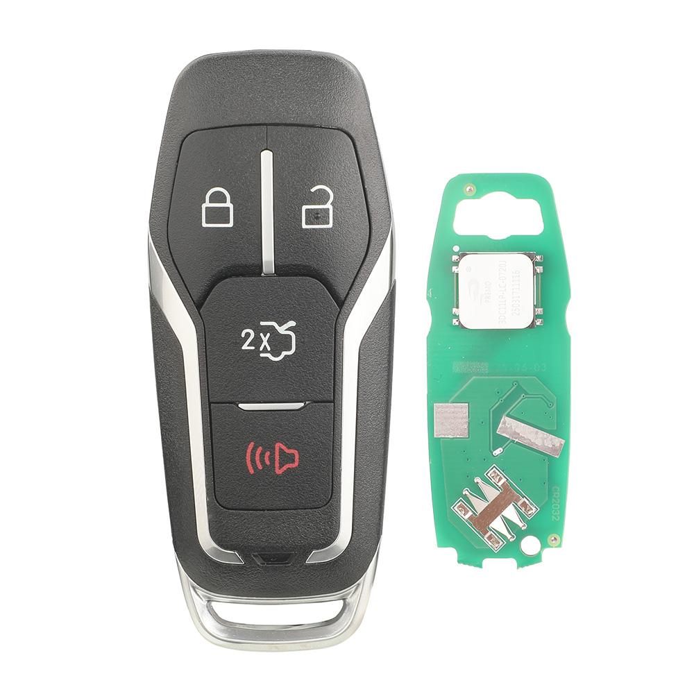 Jingyuqin Remote Car Key for Ford Mondeo Explorer Mustang Focus Fusion S-Max Galaxy KeylessGo 315/433/868/902Mhz ID49 Control