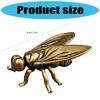 Old Bronze Fly Insect Charm Artisanal Detailed Engraving Thin Permanent Jewelry For Everyday Wear