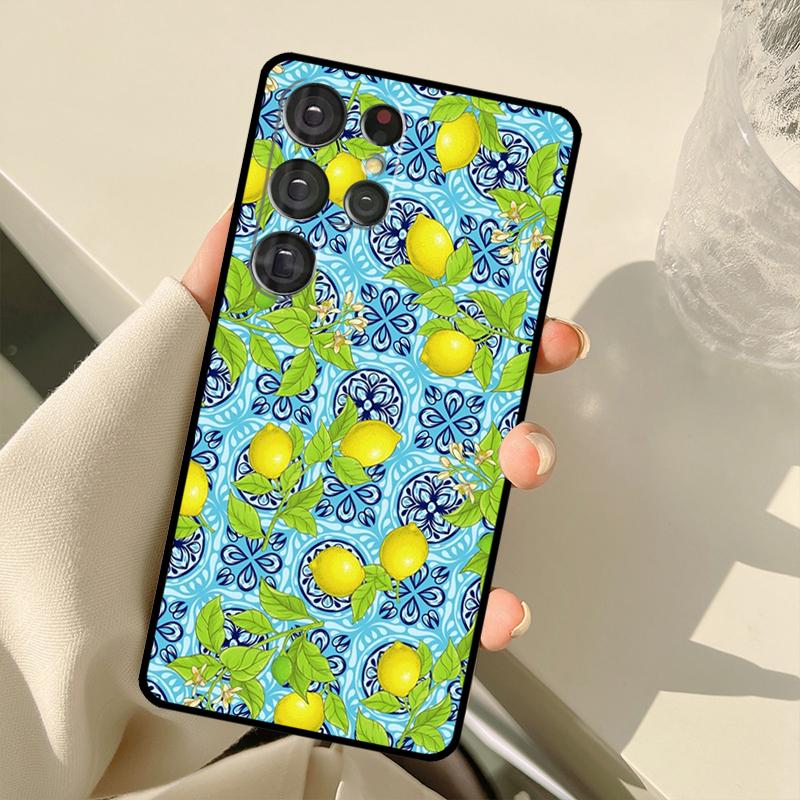 Mediterranean Lemon Case For Samsung Galaxy S25 Ultra S21 S22 S23 S24 Ultra S9 S10 Plus S20 FE S25 FE Back Cover