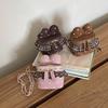 Bows and Checks Lace Trim Girls' and Boys' Box Bag, Mini Polka Dot Child Chain Crossbody Bag
