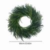 Artificial Pine Needle Wreath Faux Xmas Green Pine Hanging Wreath for Front Door Home Decor