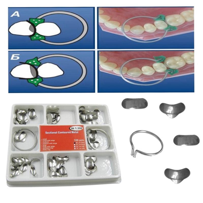 Buy Maijiabao 100pcs Box Dental Matrix Sectional Contoured Metal Matrices No 1 398 With 2 Rings At Affordable Prices Free Shipping Real Reviews With Photos Joom
