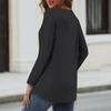 Trendy Fall Outfits Womens Long Sleeve V Neck T Shirts Fitted Casual Tunic Blouses Basic Tee Tops