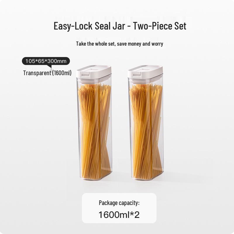 Lebensmittelechter Schnappverschluss-Behälter für Getreide und Trockenwaren - Wasserdichte und feuchtigkeitsdichte Küchenaufbewahrungsbox