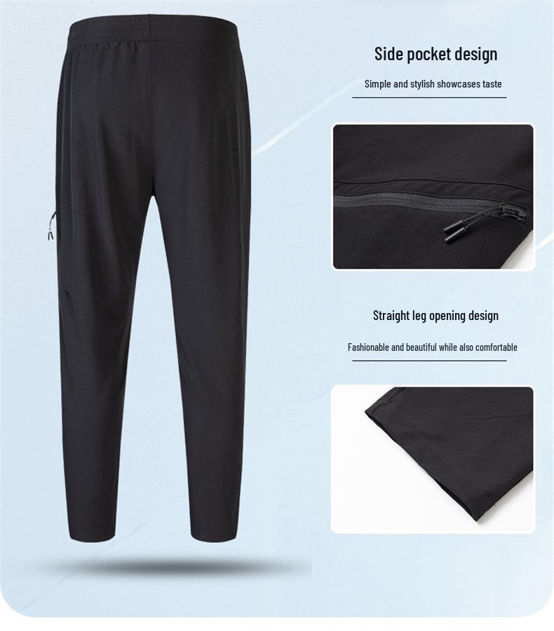 Men's Quick-Dry Running Pants – Loose, Elastic Cuffed Ankle Fitness Wear for Outdoor Casual Use