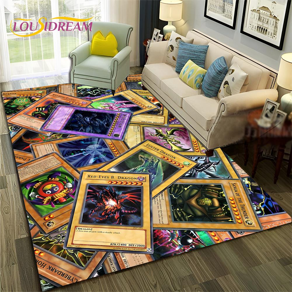 Cartoon Anime Yu-Gi-Oh MONSTER CARD dywan dywan dla domu salon sypialnia Sofa wycieraczka Decor, dywanik dla dzieci antypoślizgowa mata podłogowa