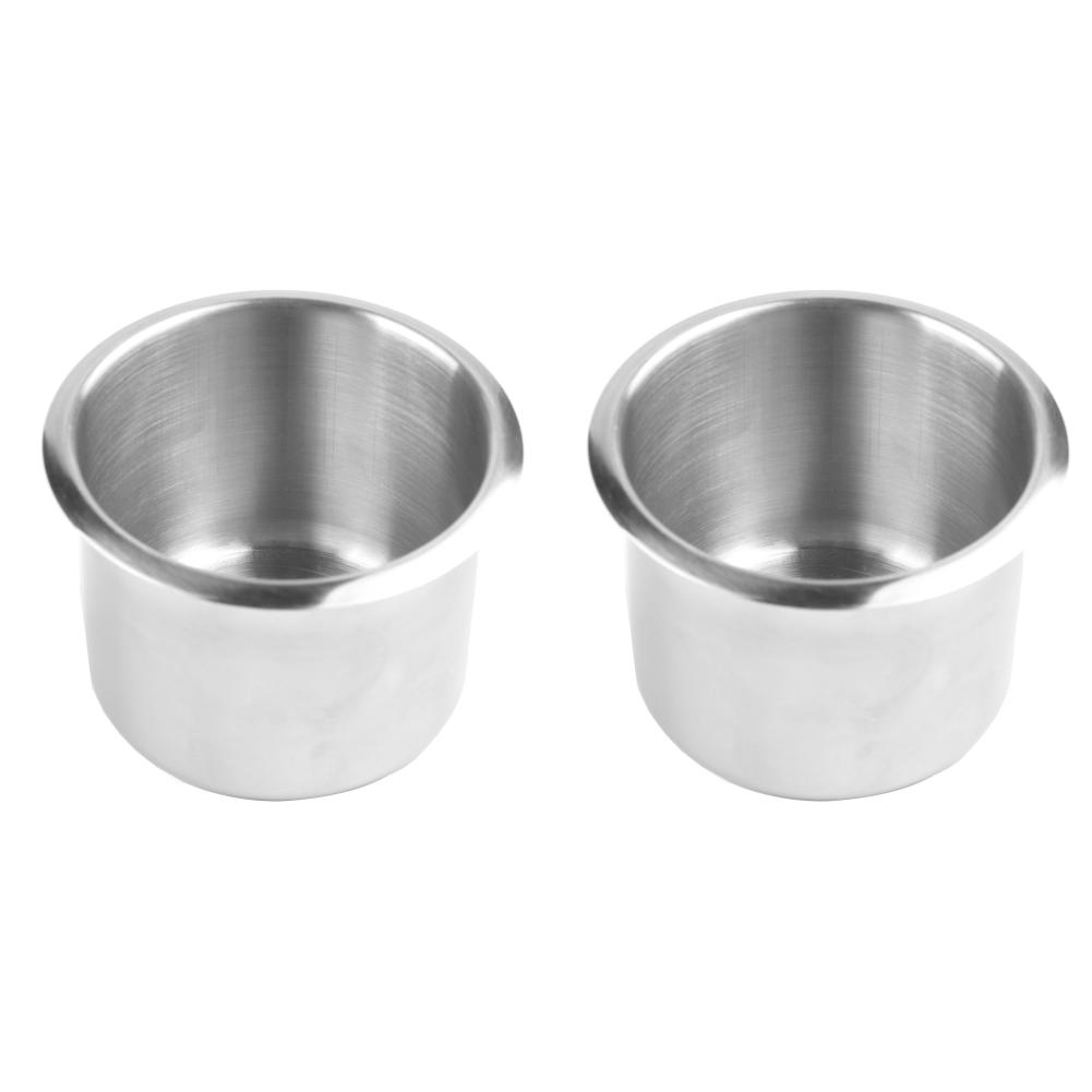 Stainless Steel 68mm Hole Cup Holder 55mm Height RV Camper Marine Boat Vehicle Drinking Holder for Car Truck Limo Modification