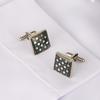 Square Grid Mother Of Pearl Accessories Cufflinks Men's French Shirt