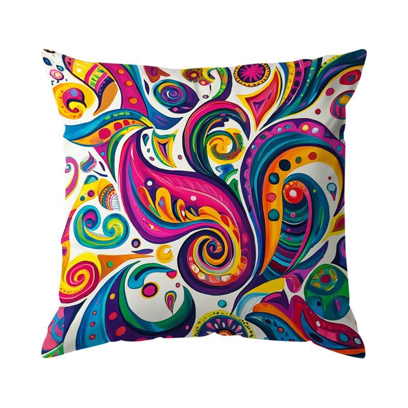 Paisley Pattern Cushion Pillowcase Printed Polyester 45X45Cm Throw Pillow Cover Decorative Sofa Cushion Pillowslip Home Decor