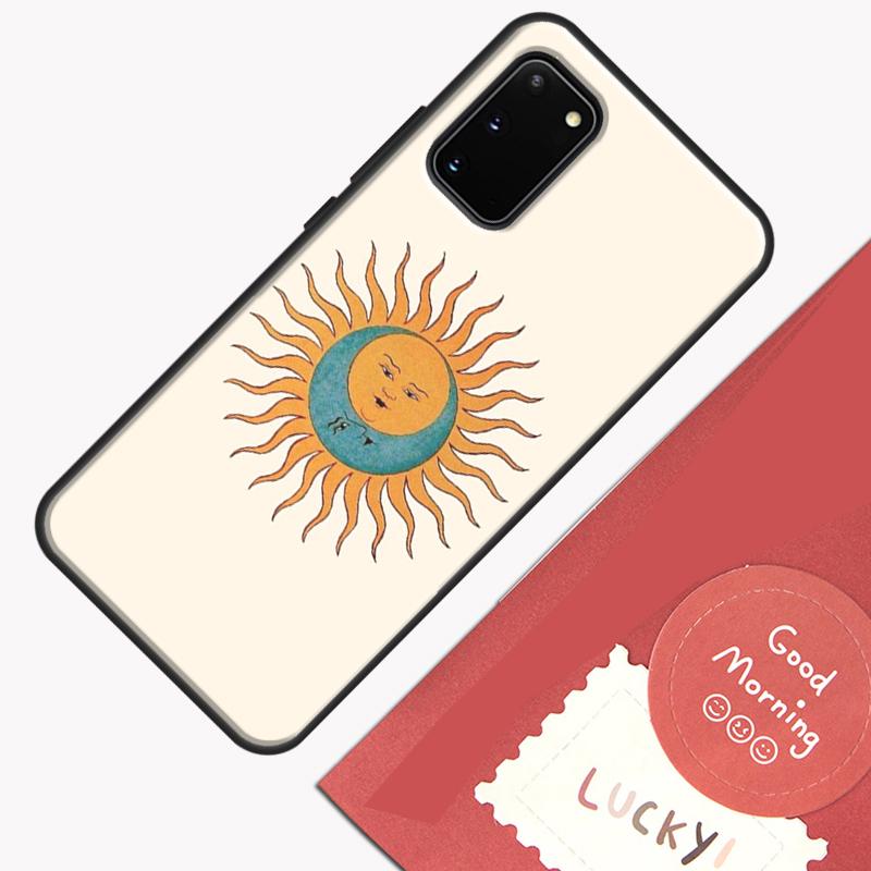 Hippie Sun and Moon Art Phone Case For Samsung Galaxy S25 S26 Ultra S20 S21 S22 S23 S24 Plus S9 S10 S25 FE Cover Shell