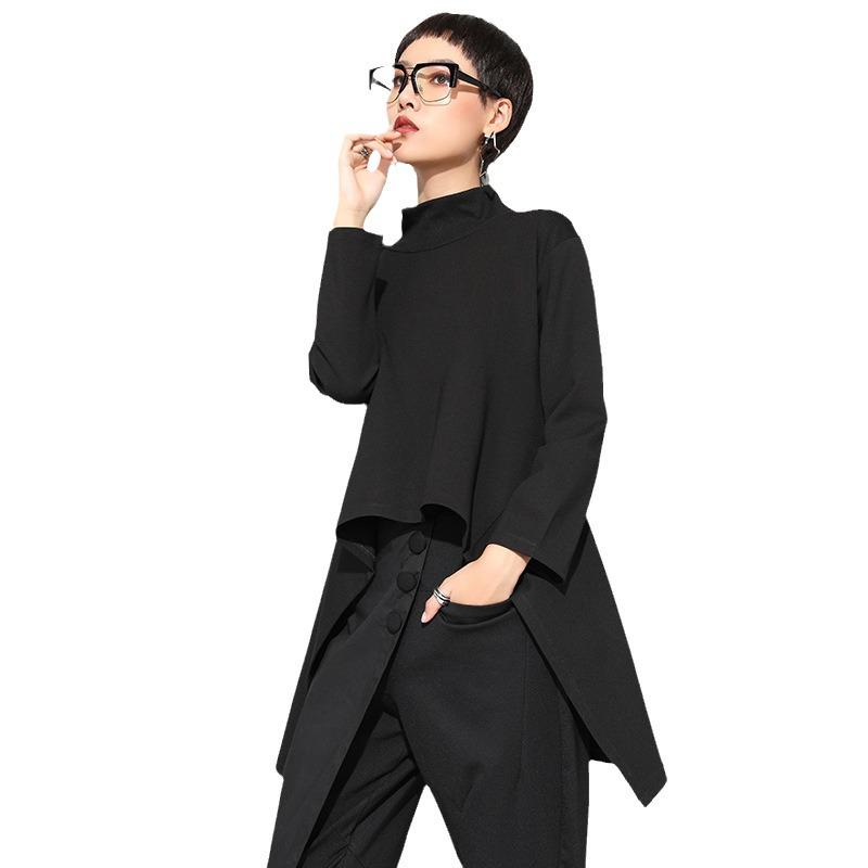 European & American Trendy Women's Slimming Long-Back Shirt - Autumn/Winter Versatile Style
