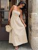 Maxi Abiti Estivi da Donna 2026 Spalline Sottili Boho Floreale a Righe Ospite Matrimonio Vacanza al Mare Abito Lungo Svasato