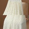 2025 Spring/Summer Women's High Waist Polka Dot Pleated A-Line Chiffon Midi Skirt