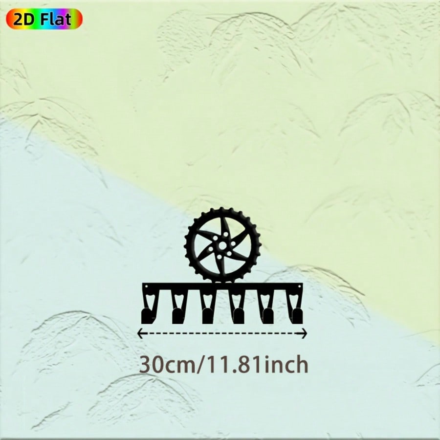 Промышленный Ключница-Шестерня Металлическое Настенное Искусство 6 Крючков Железное Ремесло Подарок для Него TY10288