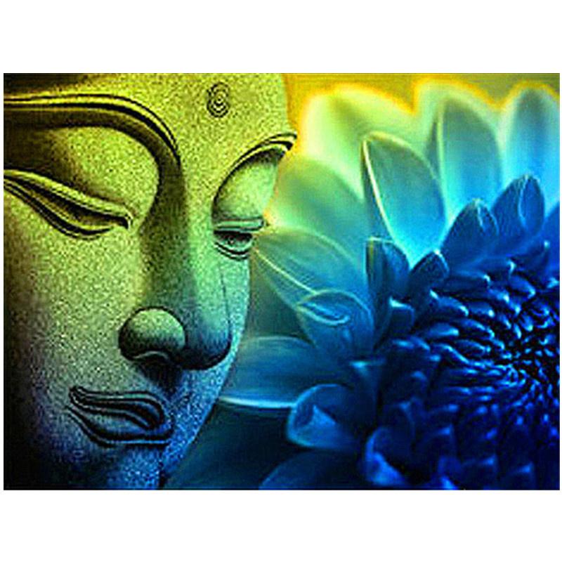 

5D DIY Алмазная картина Будда Чистая земля пейзажи Алмазная вышивка Набор для вышивки крестом Полный горный хрусталь Мозаика Домашний декор Round 20x30cm