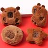 4 Stück Cartoon Capybara Plüschtier Kühlschrankmagnete Tierpuppen Kreativer Kühlschrank-Magnetaufkleber Küchendekoration