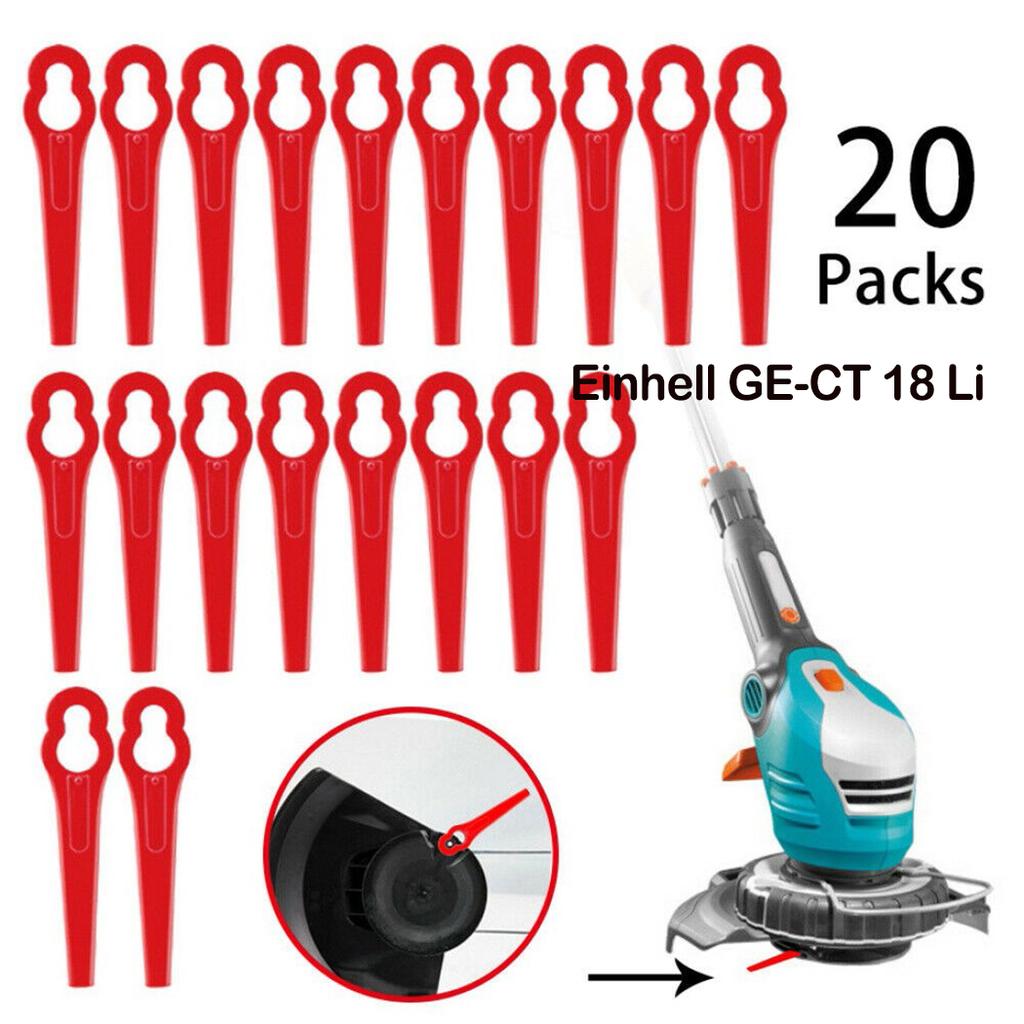 20 Stück Ersatz-Schneidmesser für Einhell BG-CT 18 Li RG-CT 18/1 Li ODER GE-CT Rasenmäher Ersatzmesser Schneidmesser Gartengerät