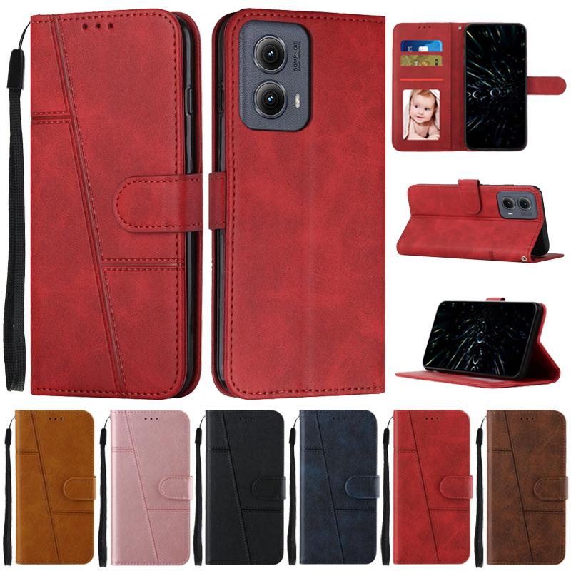 For Motorola Edge 2024 Case Flip Wallet Book Cover for Motorola EDGE 2024 Phone Case Edge2024 Leather Protective Cases Fundas