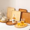 Japanese Style Acacia Wood Round Serving Tray