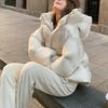 Winter Down Cotton Jacket Thick Warm Parkas Women Hooded Puffer Coat Loose Casual Overcoat Short Coat Female Outerwear