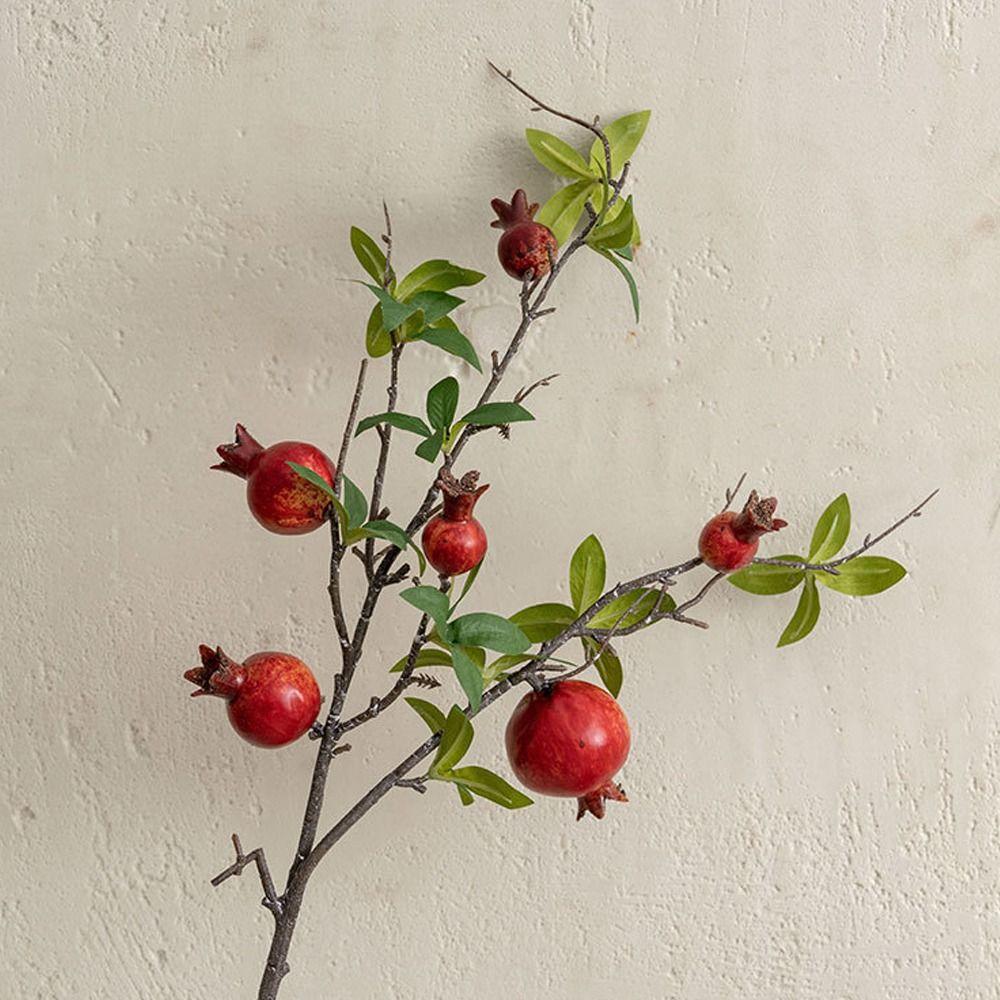 Plastic Simulation Pomegranate Fruit Realistic Fake Plants  Wedding Party Decor