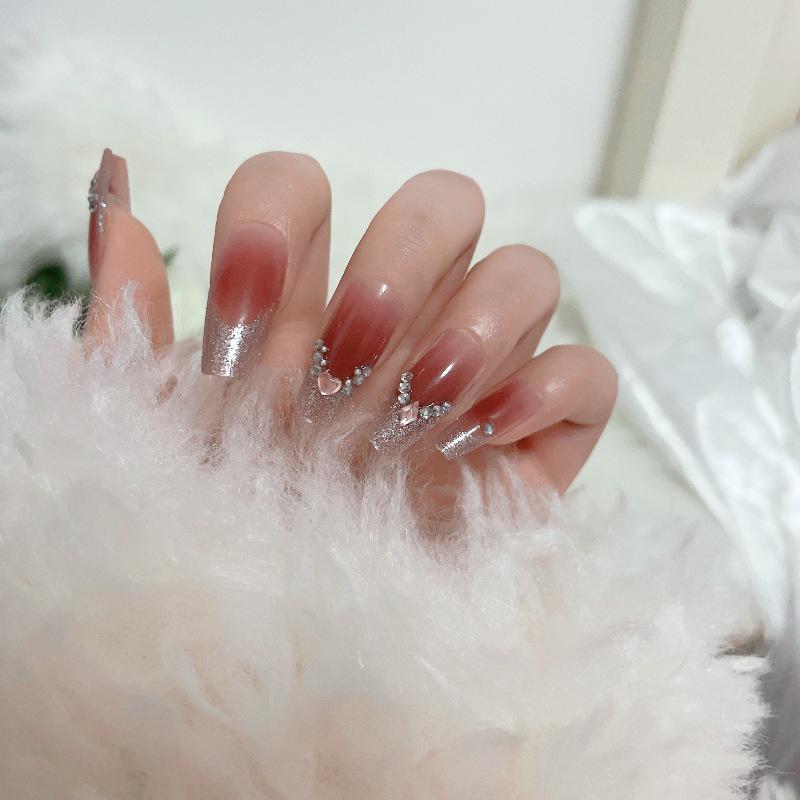 Luxurious Handmade Translucent Nail Tips for Autumn/Winter – Soft Texture, High-Class Feel