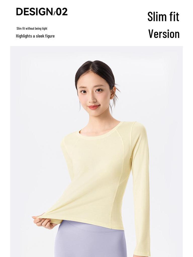 Women's Customized Slimming Long Sleeve Yoga Top - Breathable Fitness Sportswear for Pilates and Running