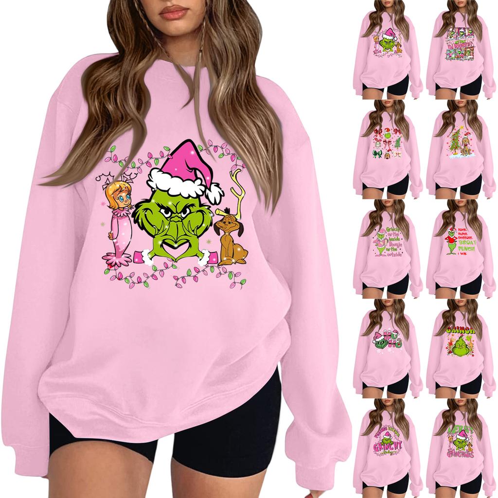 Crewneck Sweatshirt For Women Fall Graphic Sweatshirts Vacation Long Sleeve Drop Shoulder Pullover