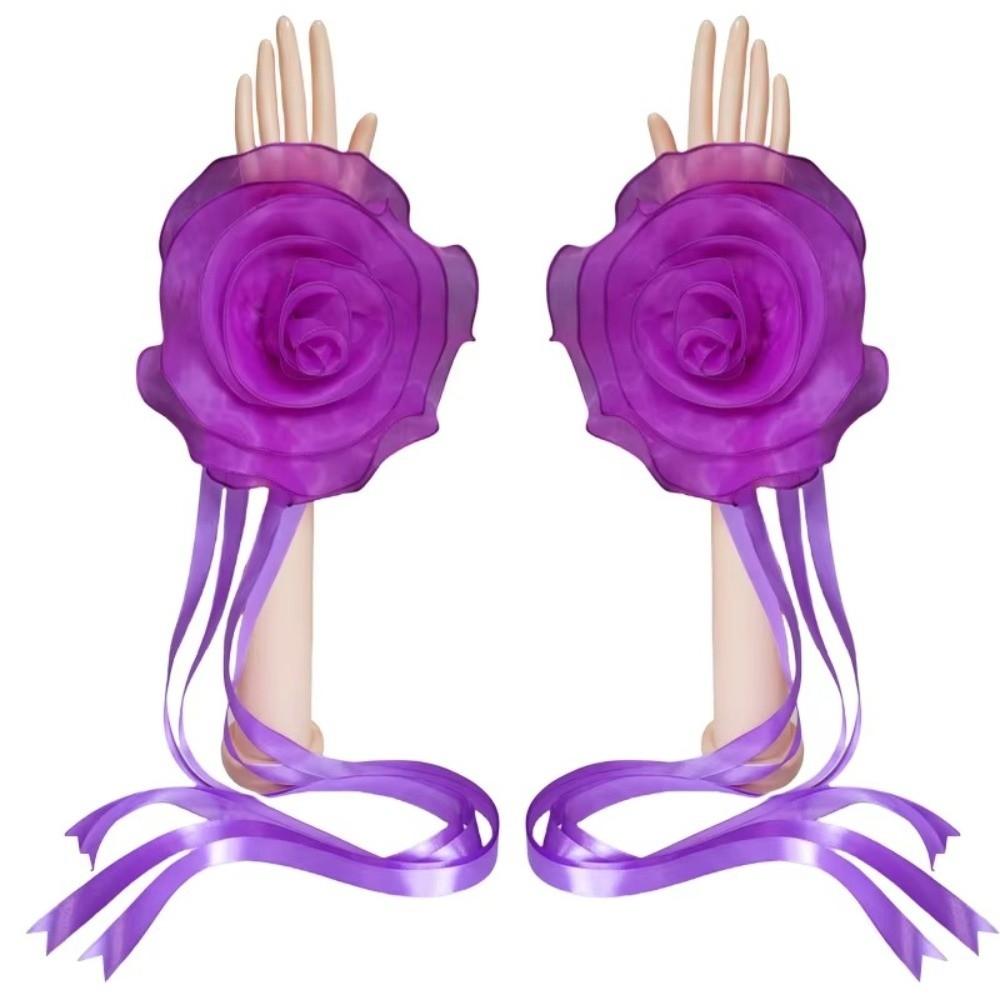 Wrist Strap Modern Dance Hand Sleeve Stereo Flower Latin Dance Accessories  Samba Dance