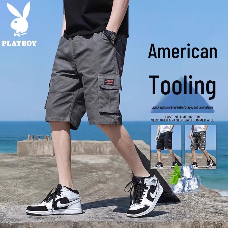PLAYBOY Men s American Style Workwear Shorts M