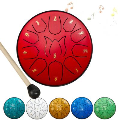 Steel Tongue Drum Compact Design Portable Easy To Use 11 Notes 6 Inches Rain Drum Musical Percussion Instrument