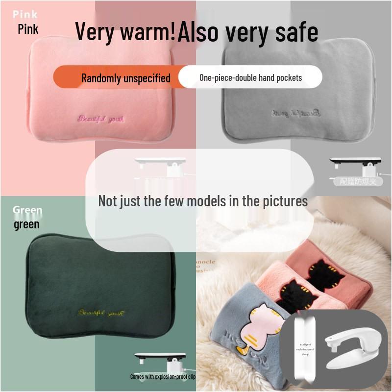 Rechargeable Explosion-Proof Electric Hand Warmer - Plush Cute Design for Women and Babies